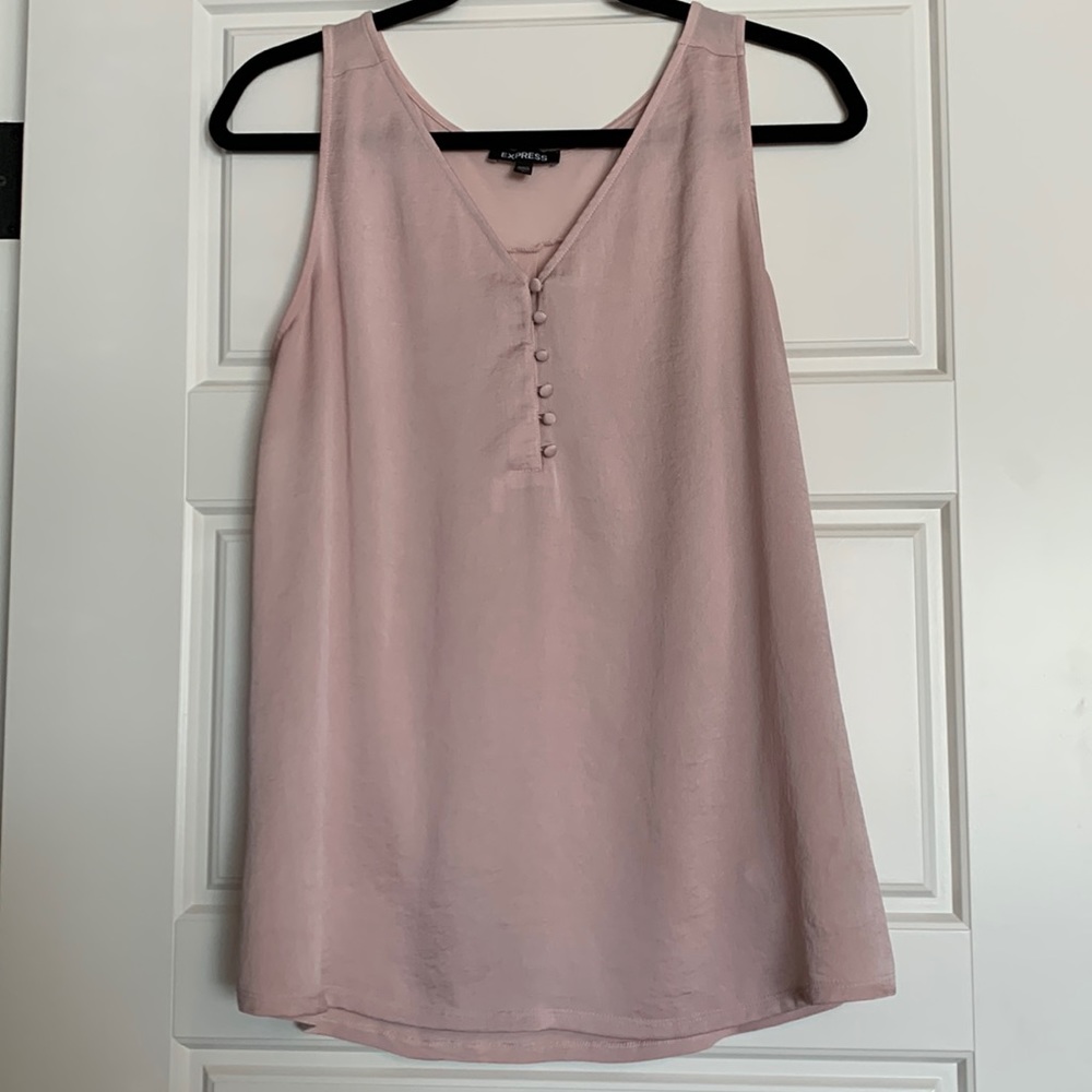 Express light pink blouse style tank top, size Large